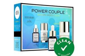 Sunday Riley Power Couple Skincare Set featuring Good Genes Lactic Acid Treatmen